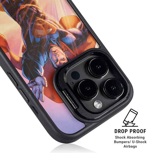 DC Comics Superman Unchained #1 75th Anniversary Cover Art by Jim Lee iPhone 15 Pro Kickstand Case