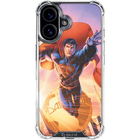 DC Comics Superman Unchained #1 75th Anniversary Cover Art by Jim Lee iPhone 16 Plus Clear Case