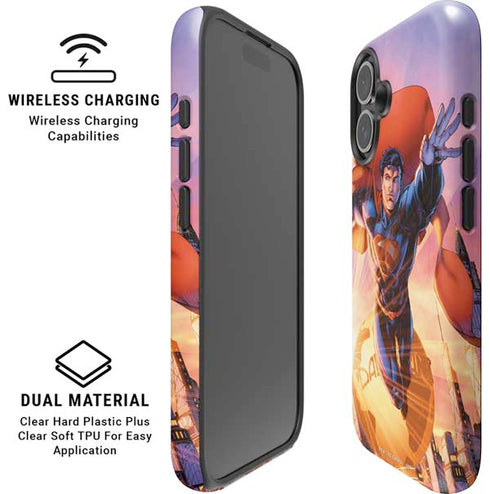 DC Comics Superman Unchained #1 75th Anniversary Cover Art by Jim Lee iPhone 16 Plus Magsafe Impact Case