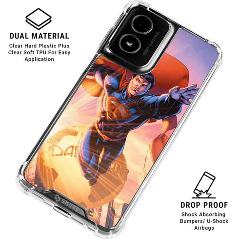 DC Comics Superman Unchained #1 75th Anniversary Cover Art by Jim Lee Moto G Power 5G (2024) Clear Case