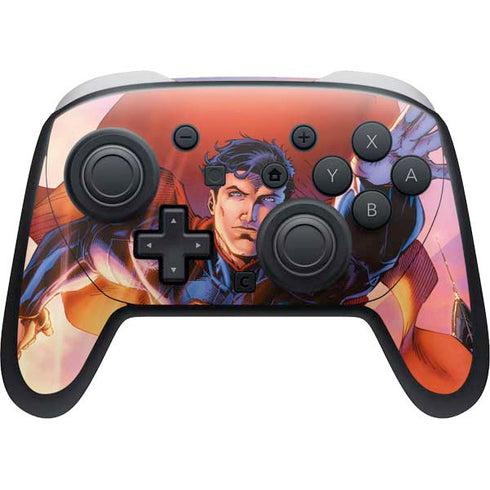 DC Comics Superman Unchained #1 75th Anniversary Cover Art by Jim Lee Nintendo Switch 2 (2025) Pro Controller Skin