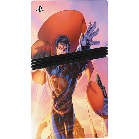 DC Comics Superman Unchained #1 75th Anniversary Cover Art by Jim Lee PS5 Pro Console Skin