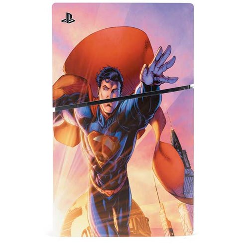 DC Comics Superman Unchained #1 75th Anniversary Cover Art by Jim Lee PS5 Slim Digital Edition Console Skin