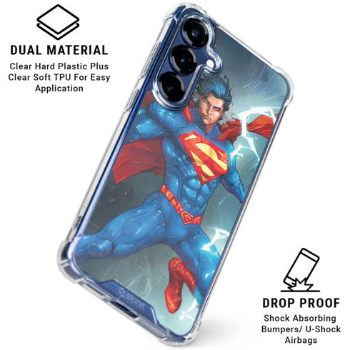 DC Comics Superman Elements Galaxy S25 Plus Clear Case