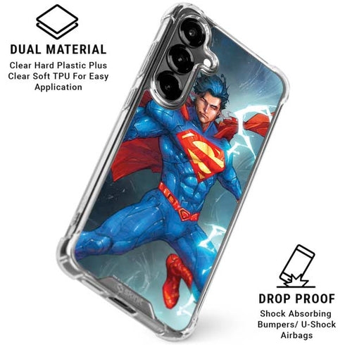 DC Comics Superman Elements Galaxy S26 Clear Case