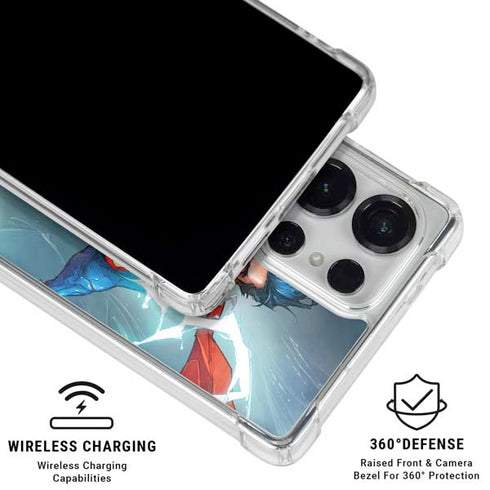 DC Comics Superman Elements Galaxy S26 Ultra Clear Case