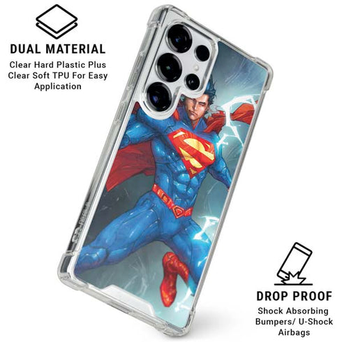DC Comics Superman Elements Galaxy S26 Ultra Clear Case