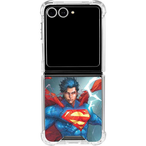 DC Comics Superman Elements Galaxy Z Flip7 Clear Case