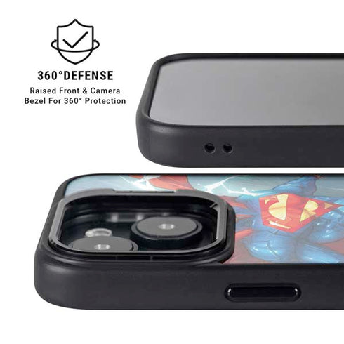 DC Comics Superman Elements iPhone 14 Plus Kickstand Case