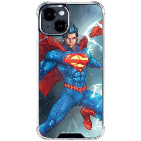 DC Comics Superman Elements iPhone 15 Clear Case