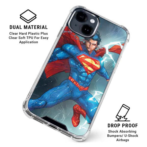 DC Comics Superman Elements iPhone 15 Clear Case