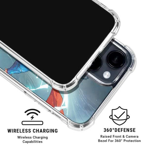 DC Comics Superman Elements iPhone 15 Clear Case