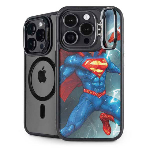 DC Comics Superman Elements iPhone 15 Pro Max Kickstand Case