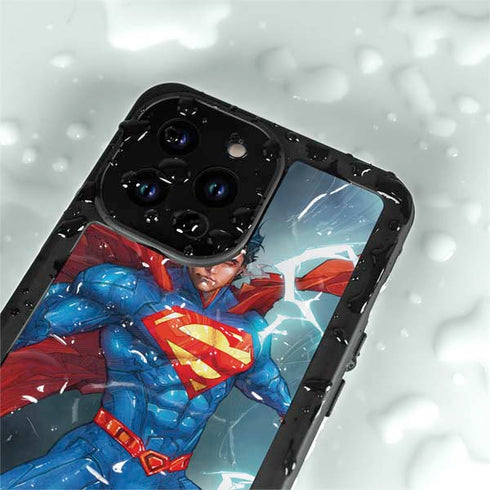 DC Comics Superman Elements iPhone 15 Pro Waterproof Case