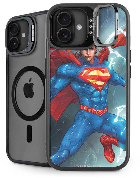DC Comics Superman Elements iPhone 16 Plus Kickstand Case