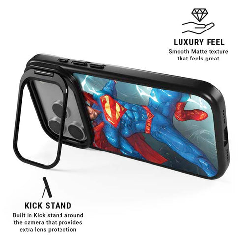 DC Comics Superman Elements iPhone 17 Pro Max Kickstand Case