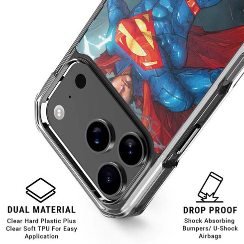 DC Comics Superman Elements iPhone 18 Pro Clear Case