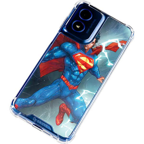 DC Comics Superman Elements Moto G 5G (2024) Clear Case