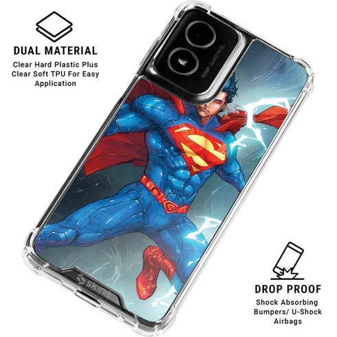 DC Comics Superman Elements Moto G Power 5G (2024) Clear Case