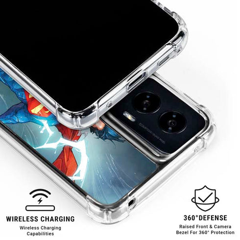 DC Comics Superman Elements Moto G Power 5G (2024) Clear Case