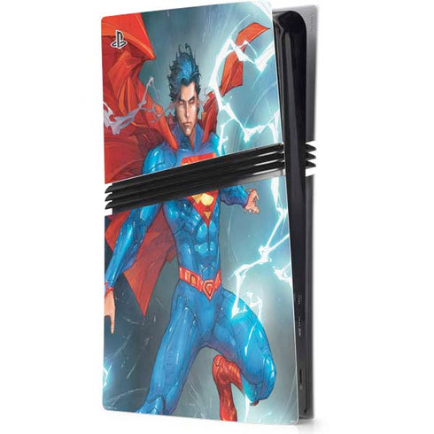 DC Comics Superman Elements PS5 Pro Console Skin