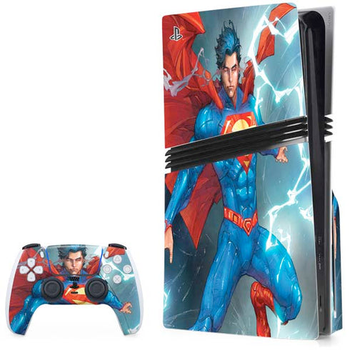 DC Comics Superman Elements PS5 Pro Disk Bundle Skin