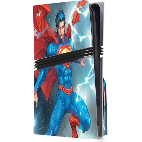 DC Comics Superman Elements PS5 Pro Disk Console Skin