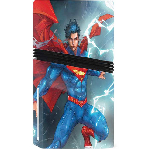DC Comics Superman Elements PS5 Pro Disk Console Skin