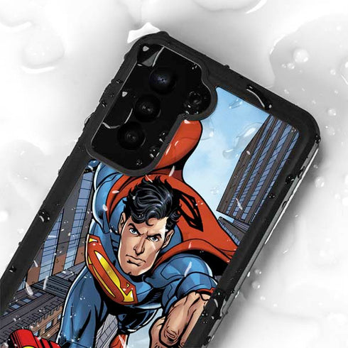 DC Comics Superman Flying Pose Galaxy S24 Plus Waterproof Case