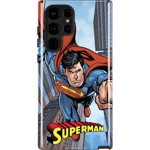 DC Comics Superman Flying Pose Galaxy Cases