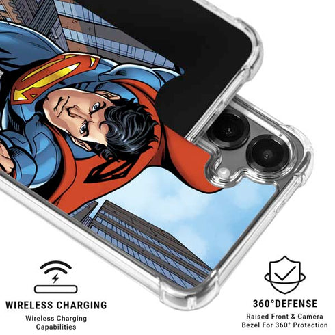 DC Comics Superman Flying Pose Galaxy S26 Plus Clear Case