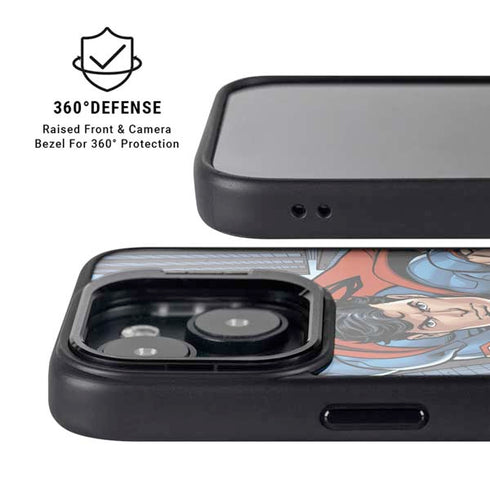 DC Comics Superman Flying Pose iPhone 15 Kickstand Case
