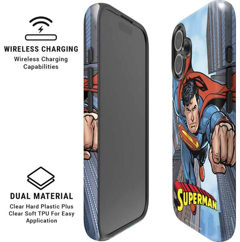 DC Comics Superman Flying Pose iPhone 16 Magsafe Impact Case