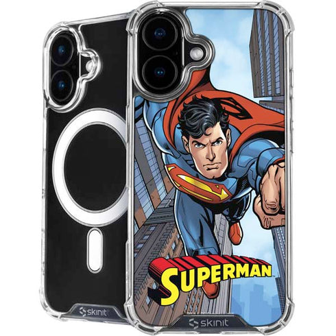 DC Comics Superman Flying Pose iPhone 16 Plus MagSafe Case
