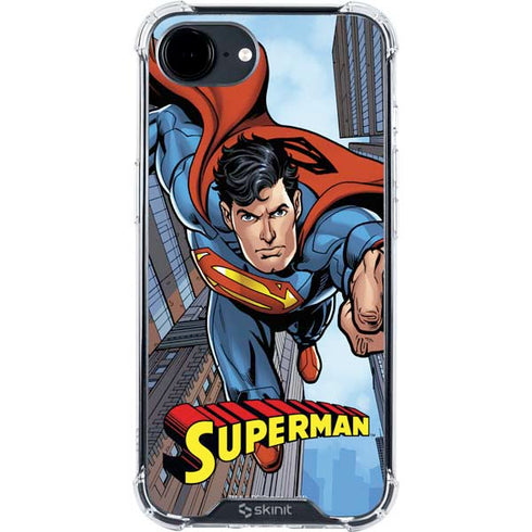 DC Comics Superman Flying Pose iPhone 16e Clear Case