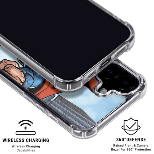 DC Comics Superman Flying Pose iPhone 17 Clear Case