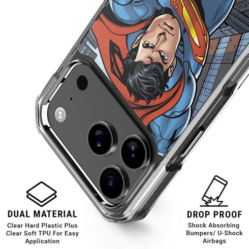 DC Comics Superman Flying Pose iPhone 18 Pro Clear Case