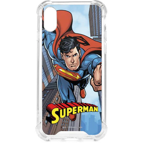 DC Comics Superman Flying Pose iPhone XS Clear Case