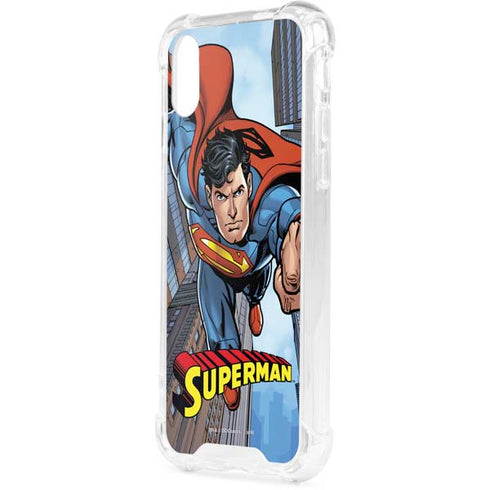 DC Comics Superman Flying Pose iPhone XS Clear Case