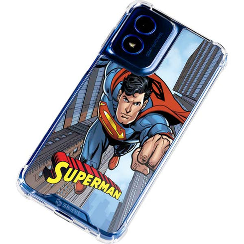 DC Comics Superman Flying Pose Moto G 5G (2024) Clear Case