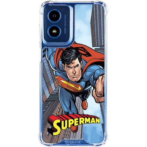 DC Comics Superman Flying Pose Moto G Play 4G (2024) Clear Case