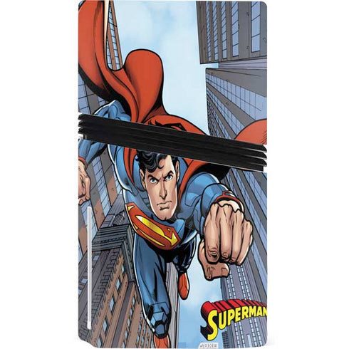 DC Comics Superman Flying Pose PS5 Pro Disk Console Skin