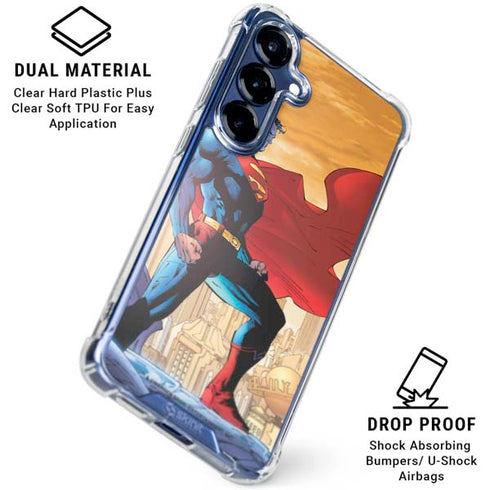 DC Comics Superman For Tomorrow Cover Art by Jim Lee Galaxy S25 Clear Case
