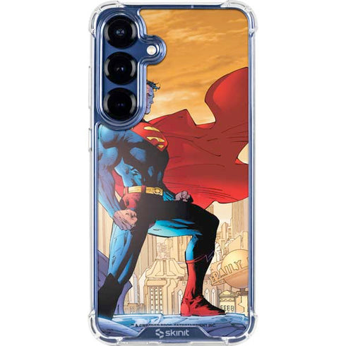 DC Comics Superman For Tomorrow Cover Art by Jim Lee Galaxy S25 Plus Clear Case