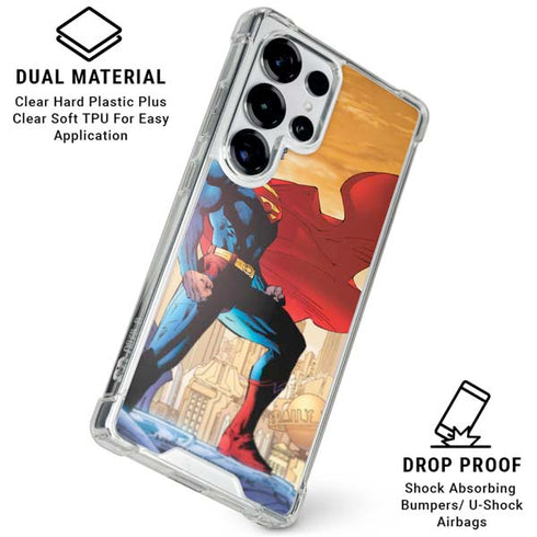 DC Comics Superman For Tomorrow Cover Art by Jim Lee Galaxy S26 Ultra Clear Case