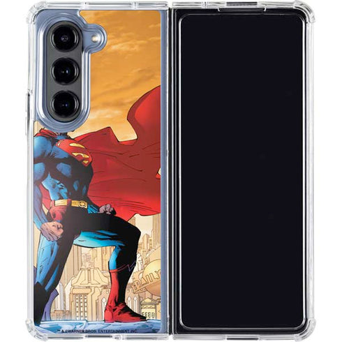 DC Comics Superman For Tomorrow Cover Art by Jim Lee Galaxy Z Fold5 5G Clear Case