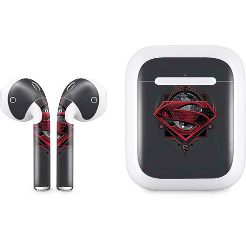 DC Comics Superman Grey Eye Collage Apple AirPods Skin