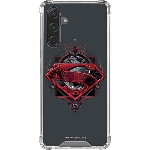 DC Comics Superman Grey Eye Collage Galaxy A17 Clear Case