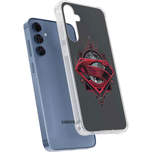 DC Comics Superman Grey Eye Collage Galaxy A35 5G Clear Case