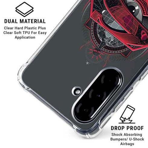 DC Comics Superman Grey Eye Collage Galaxy A36 5G Clear Case